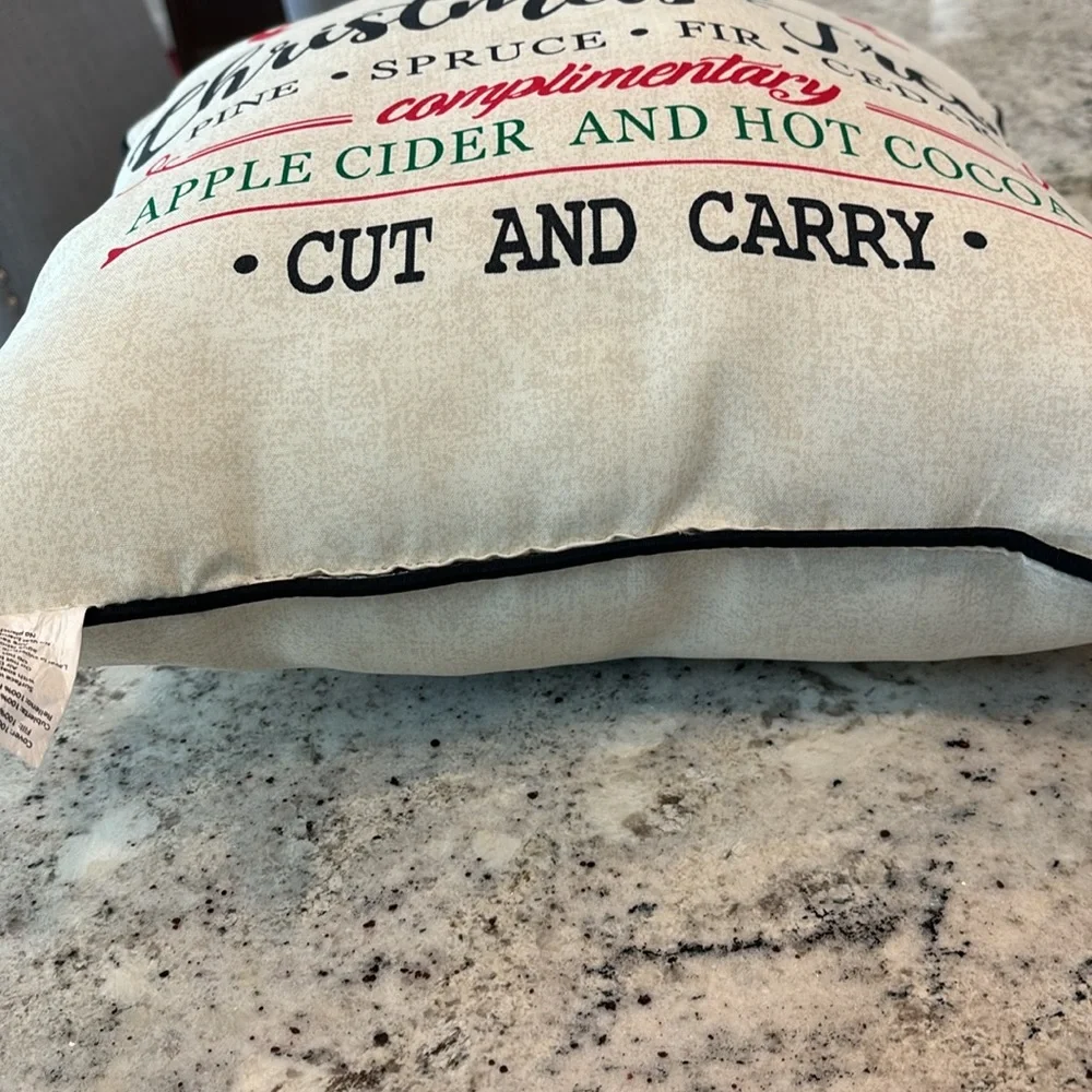 Farm Fresh Christmas Trees throw pillow NEW